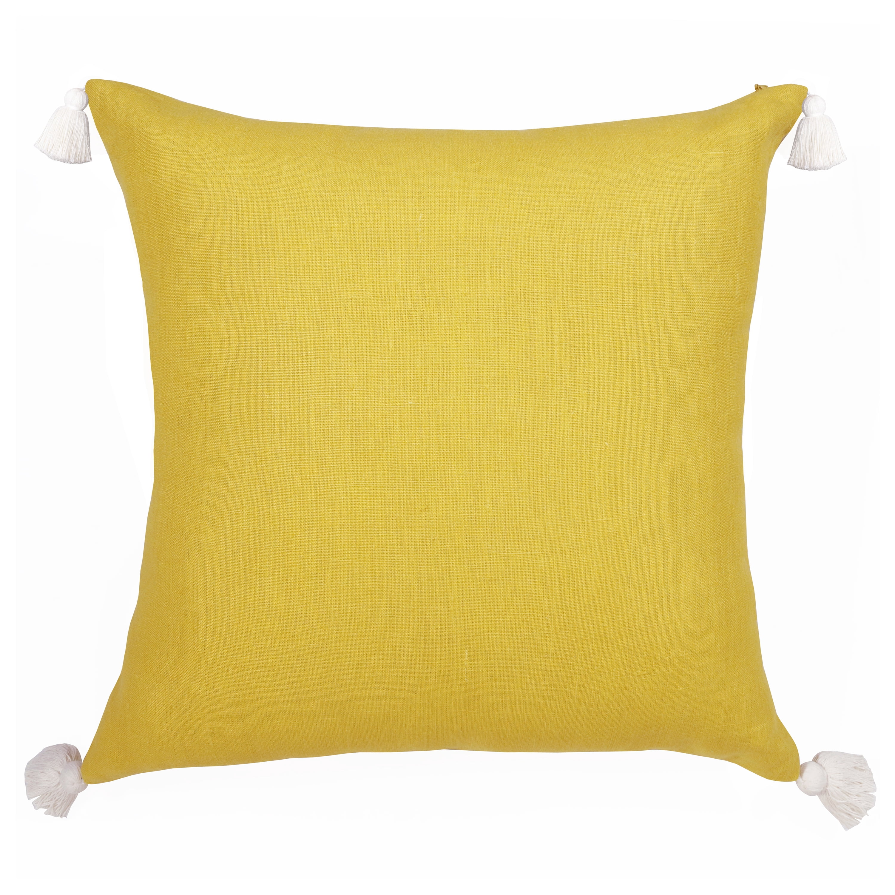 Harlow Hill Faye 20" x 20" Mustard Striped Linen Adult Decorative Throw Pillow Cover