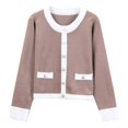 thumbnail image 5 of Aqestyerly Ensembles pour Femmes 2024 Ensembles Décontractés pour Femmes à Manches Longues à Col Rond Chandails Hauts à Rayures Pantalons Longs Ensembles, 5 of 5
