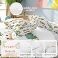 thumbnail image 2 of Cute Cat Duvet Cover Set King Size, Green Potted Plant Butterfly Botanical Rustic 4 Piece Soft Microfiber Bedding Set with 1 Duvet Cover, 1 Flat Sheet, 2 Pillowcases, 2 of 9