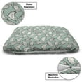 thumbnail image 3 of Chicken Pet Bed, Doodle with Minimalist Stripes Dots Farm Organic Abstract, Chew Resistant Pad for Dogs and Cats Cushion with Removable Cover, 24" x 39", Almond Green and White, by Ambesonne, 3 of 4