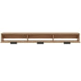 thumbnail image 4 of Nexera Slim Wall-Mounted Tv Stand Fits Tv's up to 72" with 3 Storage Cabinets, Light Walnut, 4 of 9