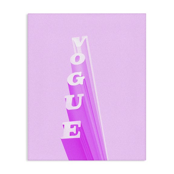Stupell Industries Pink Vertical Glam Lettering Canvas Wall Art, design by Ziwei Li
