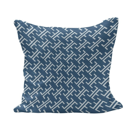 East Fluffy Throw Pillow Cushion Cover, Ocean Waves Inspired Art in Japanese Style Illustration Oriental Curvy Cultural, Decorative Square Accent Pillow Case, 16" x 16", Blue White, by Ambesonne