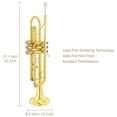 thumbnail image 5 of Juego de trompeta estándar Bb, instrumentos musicales de banda y orquesta para principiantes o estudiantes avanzados, con estuche para trompeta, kit de limpieza para trompeta, boquilla de trompeta, pa, 5 of 5