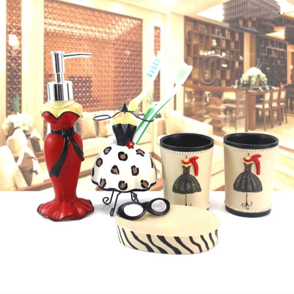 Five Piece Girly Bathroom Set