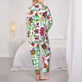 thumbnail image 3 of Pajama Sets for Women 2 Pcs, Paisley Button Down Long Sleeve Sleepwear Lounge PJ Sets, 3 of 6
