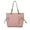 Solid Blush Pink, variant on MKF Collection Xenia Circular Print Tote Women's Handbag with Wristlet Wallet Purse by Mia K - Cognac Brown