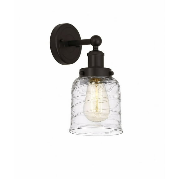 616-1W-OB-G513 Innovations Lighting Bell - 1 Light Wall Sconce In Industrial Style-10 Inches Tall and 6.5 Inches Wide-Oil Rubbed Bronze Finish-Clear