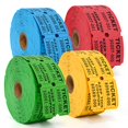 thumbnail image 1 of L LIKED 4000 Pairs Double Raffle Tickets - 4 Assorted Colors (Blue, Yellow, Red, Green), 1000 Tickets per Roll for Events, Fundraisers & Parties, 1 of 6