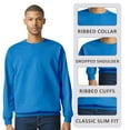 thumbnail image 7 of Unisex Softstyle Midweight Crewneck Long Sleeve Sweatshirt, 80/20 Cotton/Polyester Fleece Winter Sweter (Royal , L), 7 of 7