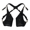 thumbnail image 2 of Armpit Bag Doble Bandolera con Correa Ajustable Bolsillo Interior para Teléfono Diseño Antirrobo y Material de PU Adecuado para Hombres y Mujeres en Trabajo Hogar Viajes Negro, 2 of 8