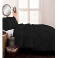 thumbnail image 2 of DNG Creations 1 Piece Ruffle Ribbon Design Comforter ( Oversized Super King Size ) Ultra Soft All-Season 550 GSM 800 Threads Count,100% Egyptian Cotton - Solid Black Colour, 2 of 5