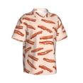 thumbnail image 2 of Hawaiian Shirt For Men, Bacon Print No.909 Mens Button Down Short Sleeve Shirt, Summer Beach Shirts For Men, 2 of 2