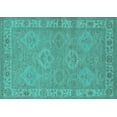 thumbnail image 1 of Ahgly Company Machine Washable Indoor Rectangle Oriental Turquoise Blue Traditional Area Rugs, 3' x 5', 1 of 4