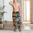 thumbnail image 3 of Cauagu Colorful Koi Fish Art Mens Pajama Pants Sleep & Lounge Pants,PJ Bottoms with Pockets-X-Large, 3 of 7