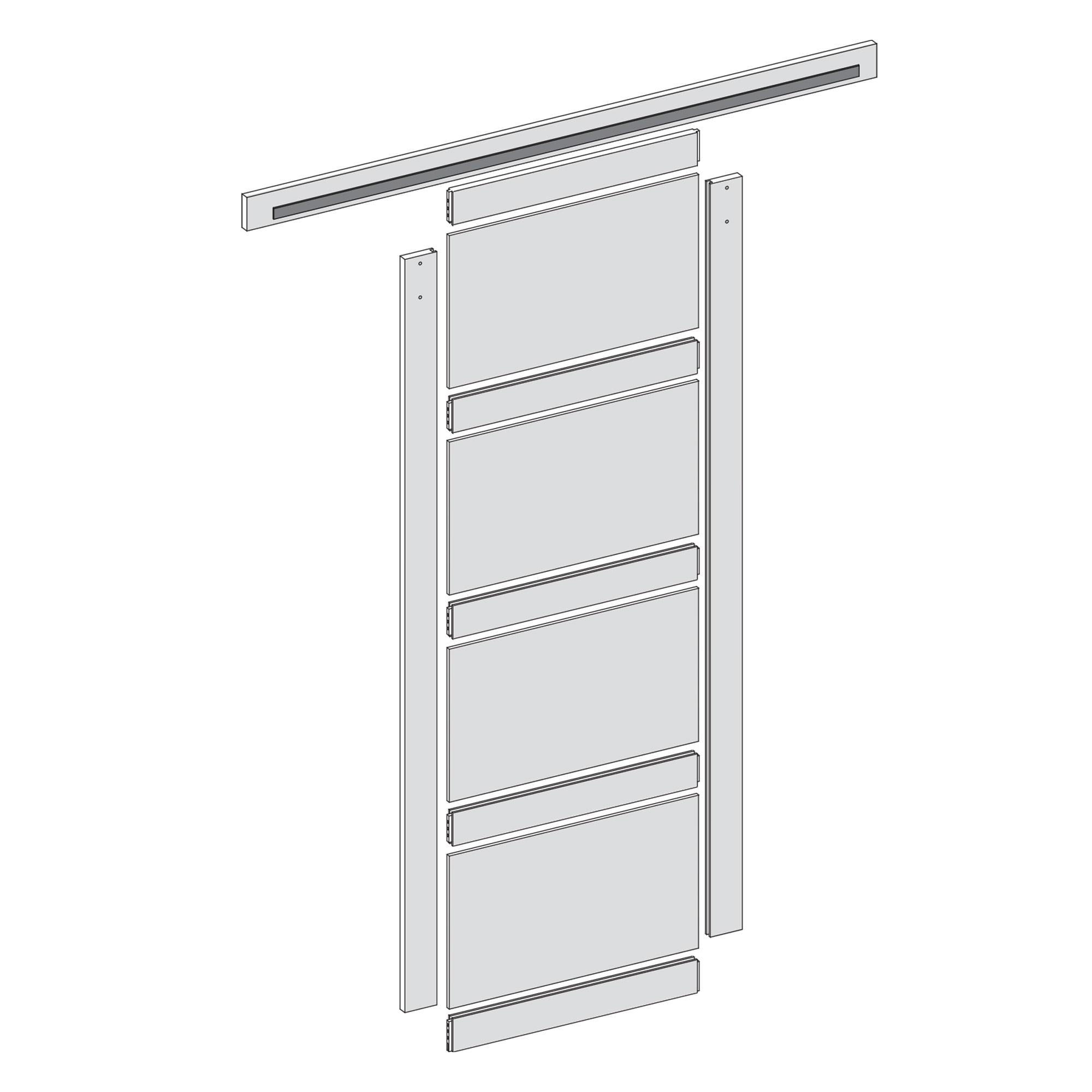 Twin Star Home 42" Wide Sliding Barn Door, Including Track and Installation Hardware Kit