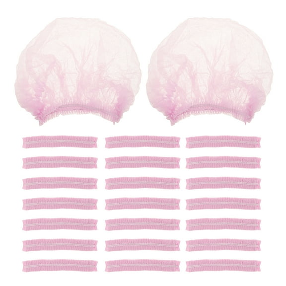100 Pcs Disposable Headgear Hair Net Head Covers Hairnets for Food Service Non-woven Hairnets