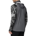thumbnail image 6 of BRANROY Long Sleeve Shirts for Men - UPF 50+ Sun Protection Hoodie Camo Print Lightweight Fishing Hiking Outdoor Top,Gray S, 6 of 7