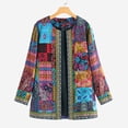 thumbnail image 5 of Betiyuaoe Womens Coats CardigansVintage Ethnic Style Floral Print Long Sleeve Plus Size Cotton Jacket Coat, 5 of 6