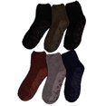 thumbnail image 2 of 6 Pair of Women Plush Fuzzy Soft Cozy Slipper Socks Warm w/ No Skid Bottom, 2 of 2