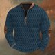 thumbnail image 1 of Blusas y camisas de manga larga con cuello redondo Sudadera con capucha de cuello redondo para hombre Jersey estampado Blusa de poliéster de manga larga para hombre, 1 of 4