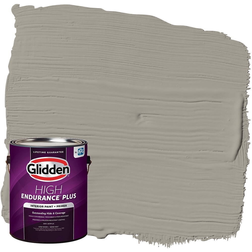 Glidden HEP Interior Paint and Primer, Driftwood Grey / Gray, 1 Gallon