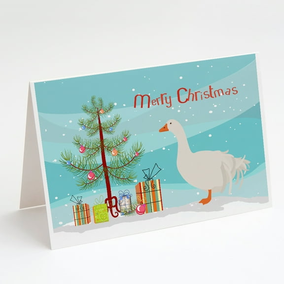 Sebastopol Goose Christmas Greeting Cards and Envelopes Pack of 8
