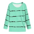 thumbnail image 4 of Gubotare Girls Long Sleeve Shirt Girls Raglan Length Sleeve T Shirts Fashion Fall Crew Neck Cute Tops Color Block Long Sleeve Size 11-12 (Mint Green,11-12 Years), 4 of 5