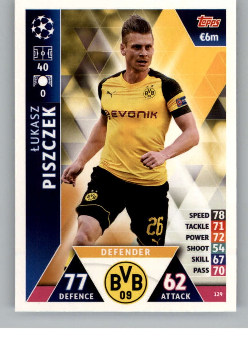 2018-19 Topps UEFA Champions League Match Attax #129 Lukasz Piszczek ...