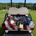 thumbnail image 2 of Uorisanigo American Flag Golf Cart Seat Covers Fits for EZGO, Club Car, Yamaha and More, Dustproof Bald Eagle Golf Cart Seat Towel Blanket with Storage Pockets, Thick Polyester Fabric, 2 of 7