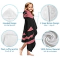 thumbnail image 7 of Halloween Pink Spooky Pumpkins and Bats Hooded Bath Towel，60"x35" for Ages 3 To 12 Kids, Quick Dry Lightweight Soft Microfiber Hood Beach Towel Cover Up for Kids, 7 of 7