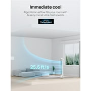 DREO Tower Fan for Home 40 inch, 90° Oscillating Bladeless Fan with Remote, 5 Speeds, 4 Modes, 12H Timer, LED Display with Touch Control, Quiet Floor Fan for Bedroom, White