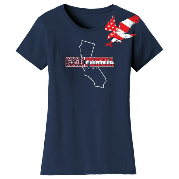 Women American Home State and City USA T-Shirt