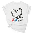 thumbnail image 2 of Busydd 4th of July T Shirts for Women USA Stars and Stripes Independence Day Tops Casual Round Neck Short Sleeve Womens Tops Comfy Cotton Summer Tops S, 2 of 5