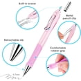 thumbnail image 2 of czcpp-0.7mm Mechanical Pencils 6-Pack, 16 Lead Refills, 4 Erasers, 6 Cap Erasers - Ideal for Writing, Sketching, Drawing, Drafting with HB Lead in 6 Pastel Colors, Perfect for Office or School Use, 2 of 4