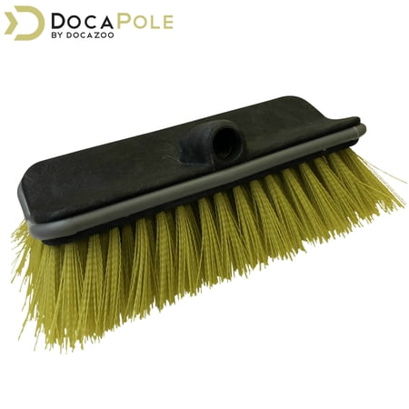 DocaPole Hard Bristle Deck Brush and Bi-Level Scrub Brush Extension Pole Attachment (11")