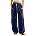 thumbnail image 3 of Zynoxe Wide Leg Sweatpants for Women Fashion Solid Color Womens Sweatpants Elastic Waist Drawstring Lounge Pants Comfort Lightweight Full Length Pants with Side Pockets XL, 3 of 9
