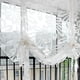 thumbnail image 3 of Beauty Jacquard Floral Roman Cortina Voile - Tie Up Silk Ribbon Shade - Window Valance Drape para Ventana Pequeña, Cocina Dormitorio 1 blanco 80x100cm Macarena Jacquard Roman Curtain Sheer, 3 of 8
