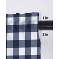 thumbnail image 6 of Navy Blue Check Tier Curtains 24 Inch Length, Sheer Curtains for Bedroom Living Room Window Farmhouse Buffalo Plaid Blue Rod Pocket Voile Drapes Kitchen Curtains Small Half Window 27.5"x24" 2 Panels, 6 of 6