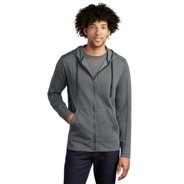 Sport Tek Male Cowl Neck Hooded Jacket Dark Grey Hthr X-Small