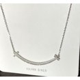 thumbnail image 3 of Amore Sterling Silver Chain Pendant Double Hook Cubic Zirconia, 3 of 5