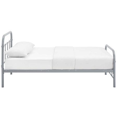 maisie modway twin stainless gray steel bed