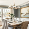 thumbnail image 6 of LNC Idaikos 5-Light Polished Gold Modern/Contemporary Led Chandelier, 6 of 15