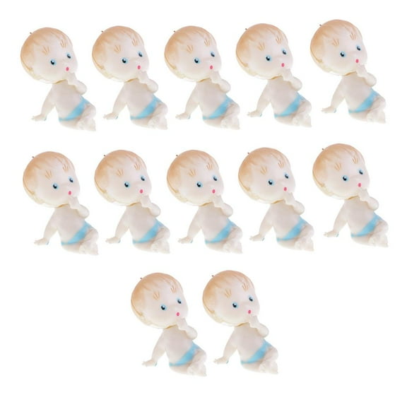 1s Baby Girls Boy Figures Doll Baby Shower Table Scatter Party Bag Filler - Blue