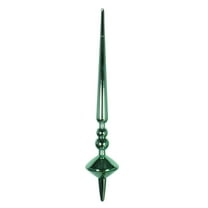 Vickerman 12" Seafoam Green Shiny Cupola Finial. This long finial ornament adds depth and texture to any holiday decorating project. Made with shatterproof plastic. Includes 3 pieces per bag.