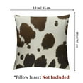 thumbnail image 4 of PHYHOO Western Cow Print Throw Pillows Cover Set of 2 Brown Faux Fur Decorative Pillow Covers Farmhouse Animal Print Square Pillowcase for Outdoor Couch Sofa Bed Room Decor 12x12in, 4 of 7