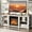 Distressed White & Barnwood, variant on Matladin Fireplace TV Stand with 18'' Electric Fireplace up to 70'' TVs, with Electric Heater & Adjustable Shelves, Fireplace Media Console Table