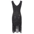 thumbnail image 1 of Plus Size Vintage 1920s Flapper Tassel Great Evening Party Cocktail Dress, 1 of 1