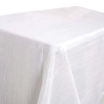 Efavormart 90" X 132" - White Accordion Crinkle Taffeta Rectangular Table Cover - Perfect for Wedding Ceremonies, Parties, Upscale Occasions, Birthday Celebrations, and Any Special Event
