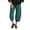 Blue, variant on Lindreshi Linen Pants Women Women Lady Casual Solid Elastic Girdle Waist Wide Leg Pants Trousers